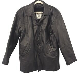 Vintage‎ Leather Jacket from Wilda Black HEAVY size Medium